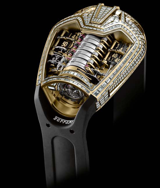 Hublot Replica 905.OX.9000.RX.9904.SLE15 Masterpiece MP-05 LaFerrari Golden Jubilee One and Only Pave Yellow Gold watch